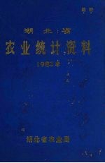 湖北省农业统计资料 1981年