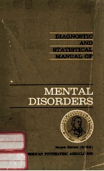 DIAGNOSTIC AND STATISTICAL MANUAL OF MENTAL DISORDERS  SECOND EDITION