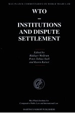 WTO-INSTITUTIONS AND DISPUTE SETTLEMENT