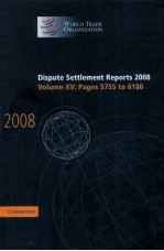 DISPUTE SETTLEMENT REPORTS 2008 VOLUME 15