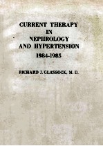 Current therapy in nephrology and hypertension 1984-1985