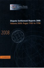 DISPUTE SETTLEMENT REPORTS 2008 VOLUME 18