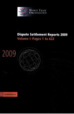 DISPUTE SETTLEMENT REPORTS 2009 VOLUME 1