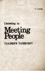 Listening to meeting people teacher's tapescript