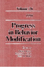 PROGRESS IN BEHAVIOR MODIFICATION VOLUME 26 1990