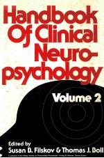 HANDBOOK OF CLINICAL NEUROPSYCHOLOGY VOLUME 2