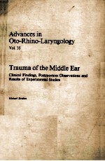 ADVANCES IM OTO-RHINO-LARYNGOLOGY VOL.35 TRAUMA OF THE MIDDLE EAR CLINICAL FINDINGS