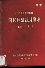 河南省南阳地区唐河县国民经济统计资料 1970-1971年