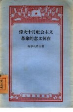 伟大十月社会主义革命的意义何在 Состоит значение великой октябрькой социалистической революции