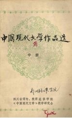 中国现代文学作品选 中