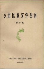 云南民族文学资料 第10集