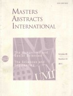 MASTERS ABSTRACTS INTERNATIONAL 2011 VOL.49 NO.01