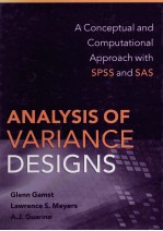 ANALYSIS OF VARIANCE DESIGNS A CONCEPTUAL AND COMPUTATIONAL APPROACH WITH SPSS AND SAS