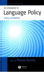 AN INTRODUCTION TO LANGUAGE POLICY THEORY AND METHOD