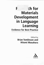 RESEARCH FOR MATERIALS DEVELOPMENT IN LANGUAGE LEARNING EVIDENCE FOR BEST PRACTICE