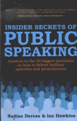 INSIDER SECRETS OF PUBLIC SPEAKING ANSWERS TO THE 50 BIGGEST QUESTIONS ON HOW TO DELIVER BRILLIANT S