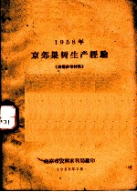 1958年京郊果树生产经验 技术参考材料