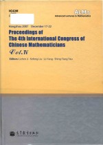 Proceedings of The 4th International Congress of Chinese Mathematicians Vol.IV ICCM 2007