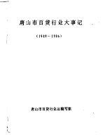 唐山市百货行业大事记 1949-1986