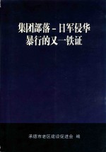 集团部落 日军侵华暴行的又一铁证