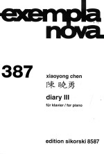 exempla nova 387 diary III für klavier