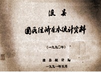 浚县国民经济基本统计资料 1990年