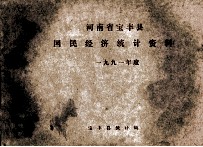 河南省宝丰县国民经济统计资料 1991年度