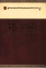 中国转型期的社会风险及公共危机管理研究