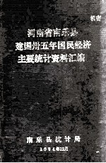 河南省南乐县建国三十五年国民经济主要统计资料汇编 1949-1984