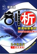 荣德基剖析新课标新教材 探究开放创造性学习 配苏教版 九年级语文下