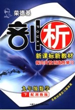 荣德基剖析新课标新教材 探究开放创造性学习：湘教版 九年级数学 下