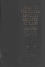 INDEX TO PERIODICAL ARTICLES PELATED TO LAW VOLUMEⅢ