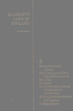 HALSBURY'S LAWS OF ENGLAND VOLUME 4