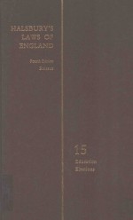 HALSBURY'S LAWS OF ENGLAND VOLUME 15