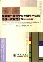 国家电力公司安全文明生产达标与创一流规定汇编 2000年版