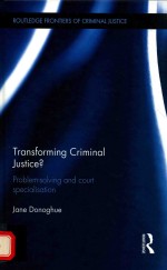 TRANSFORMING CRIMINAL JUSTICE? PROBLEM-SOLVING AND COURT SPECIALIALISATION