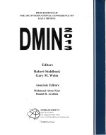 DMIN 2013 proceedings of the 2013 International Conference on Data Mining