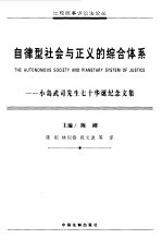 比较民事诉讼法 2006年卷：特卷：自律型社会与正义的综合体系