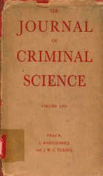 THE JOURNAL OF CRIMINAL SCIENCE VOLUME ONE