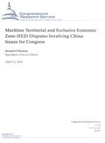 Maritime Territorial And Exclusive Economic Zone(EEZ)Disputes Involving China:Issues For Congress