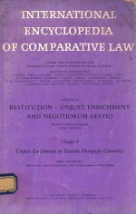 INTERNATIONAL ENCYCLOPEDIA OF COMPARATIVE LAW VOLUME X