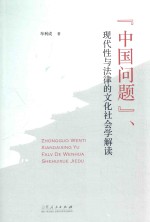 “中国问题”、现代性与法律的文化社会学解读