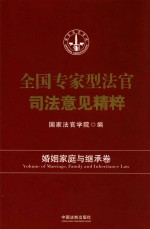 全国专家型法官司法意见精粹 婚姻家庭与集成卷