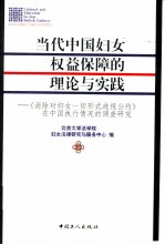 当代中国妇女权益保障的理论与实践 《消除对妇女一切形式歧视公约》在中国执行情况的调查研究