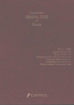 CRANKSHAW'S CRIMINAL CODE OF CANADA VOLUME 6