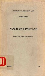 PAPERS ON SOVIET LAW