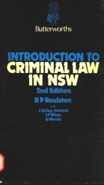 INTRODUCTION TO CRIMINAL LAW IN NEW SOUTH WALES