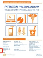 PATENTS IN THE 21ST CENTURY THE LEAHY-SMITH AMERICAN INVENTS ACT