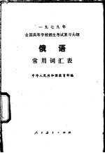 1979年全国高等学校招生考试复习大纲俄语常见词汇表