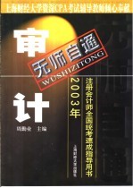 无师自通 2003年注册会计师全国统考速成指导用书 审计